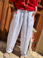 Pantalon blanc lin KANA