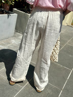Pantalon écru lin KANA