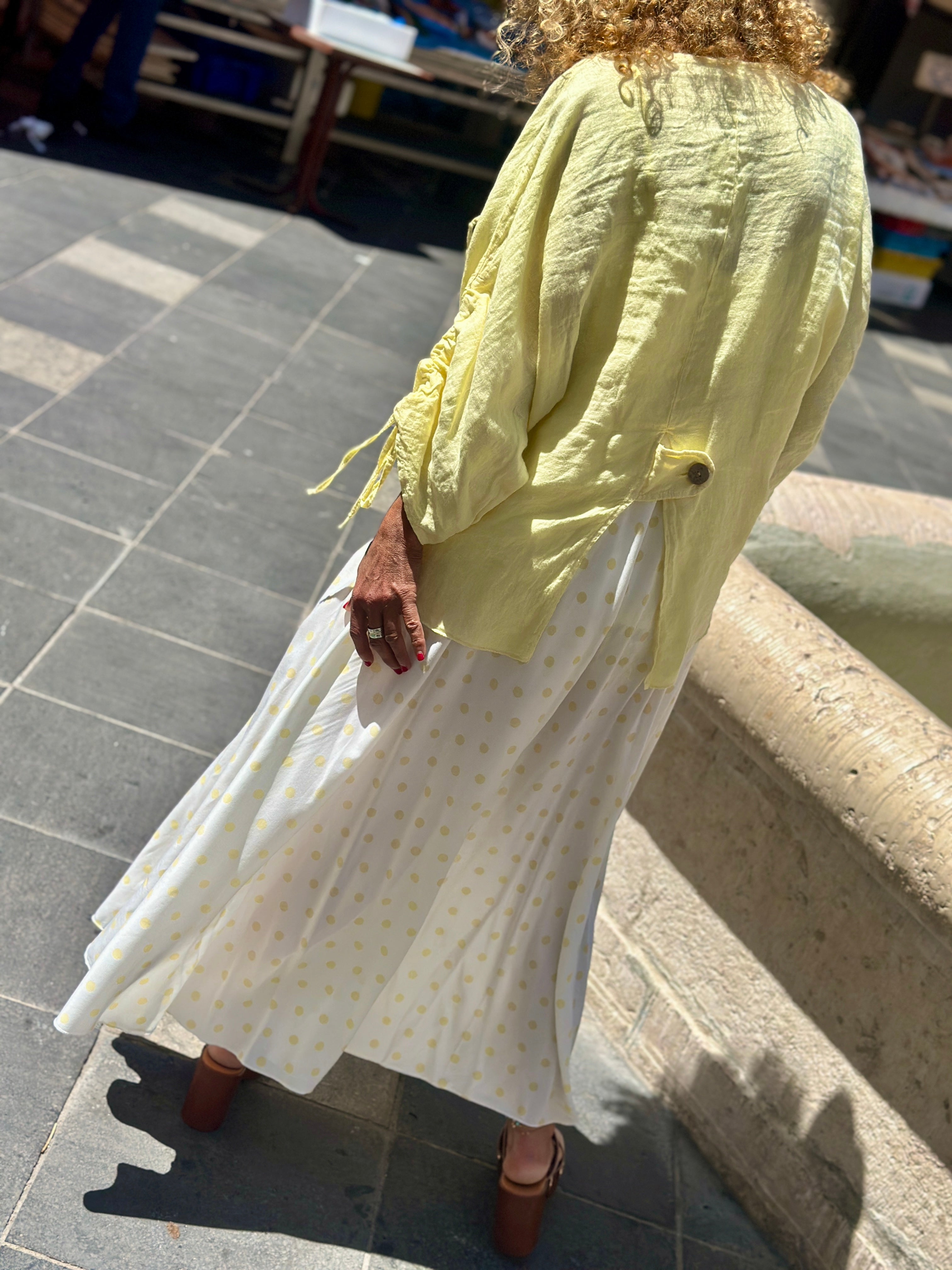 Gilet lin jaune NAWA