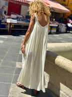 Robe blanche/jaune POIS