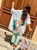 Chemise blanche FRIDA PERROQUET