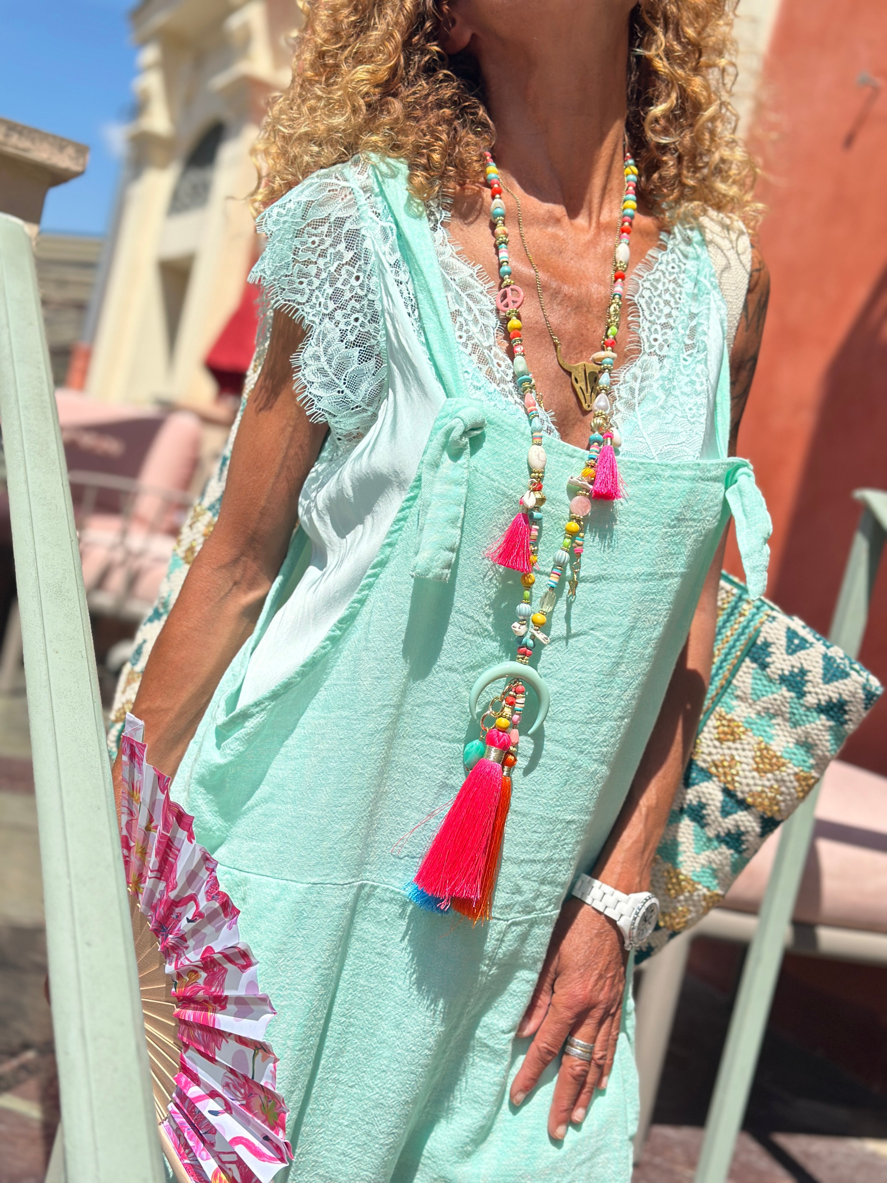 Top turquoise LAURINE