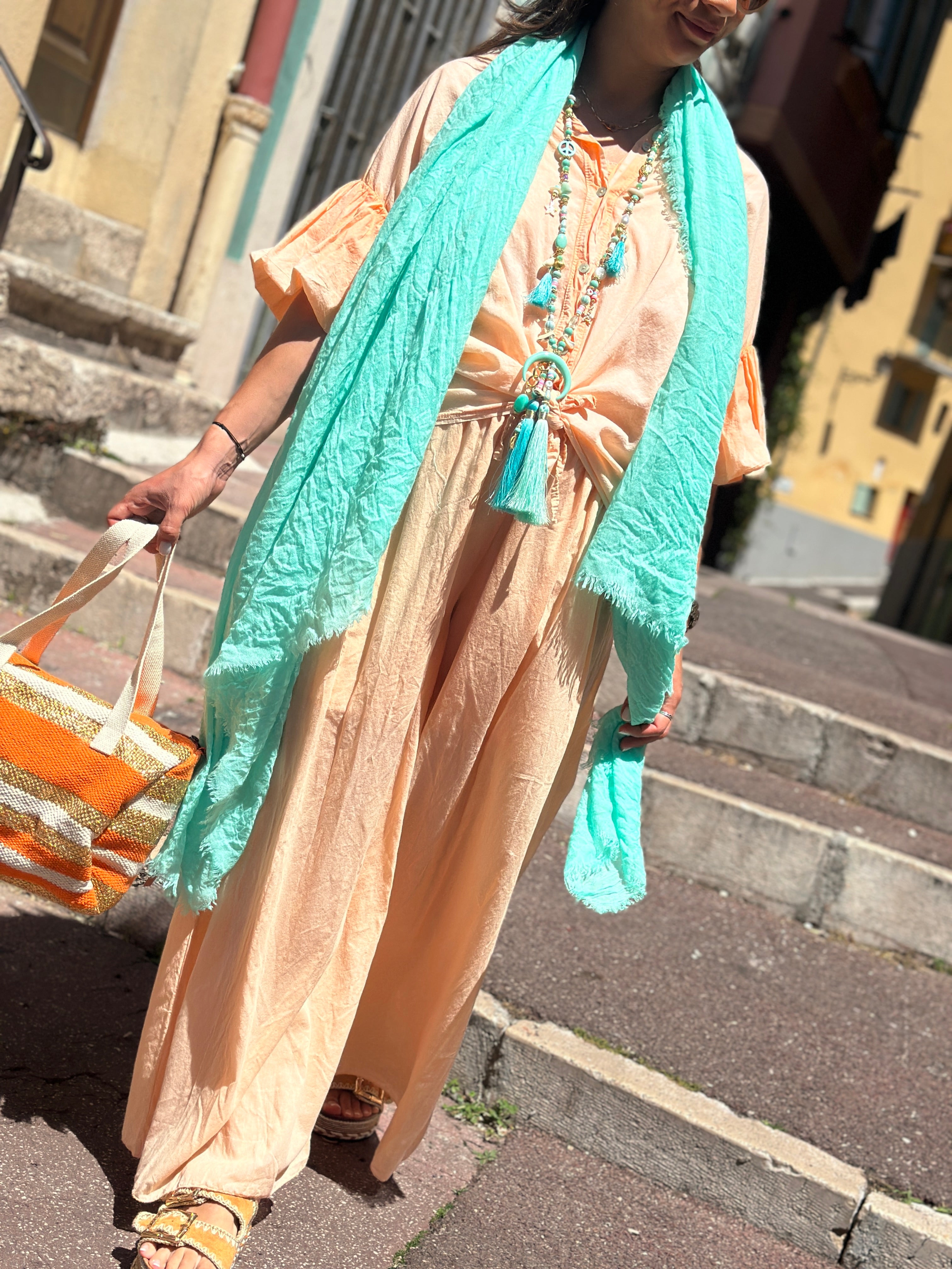 Chemise abricot COEUR