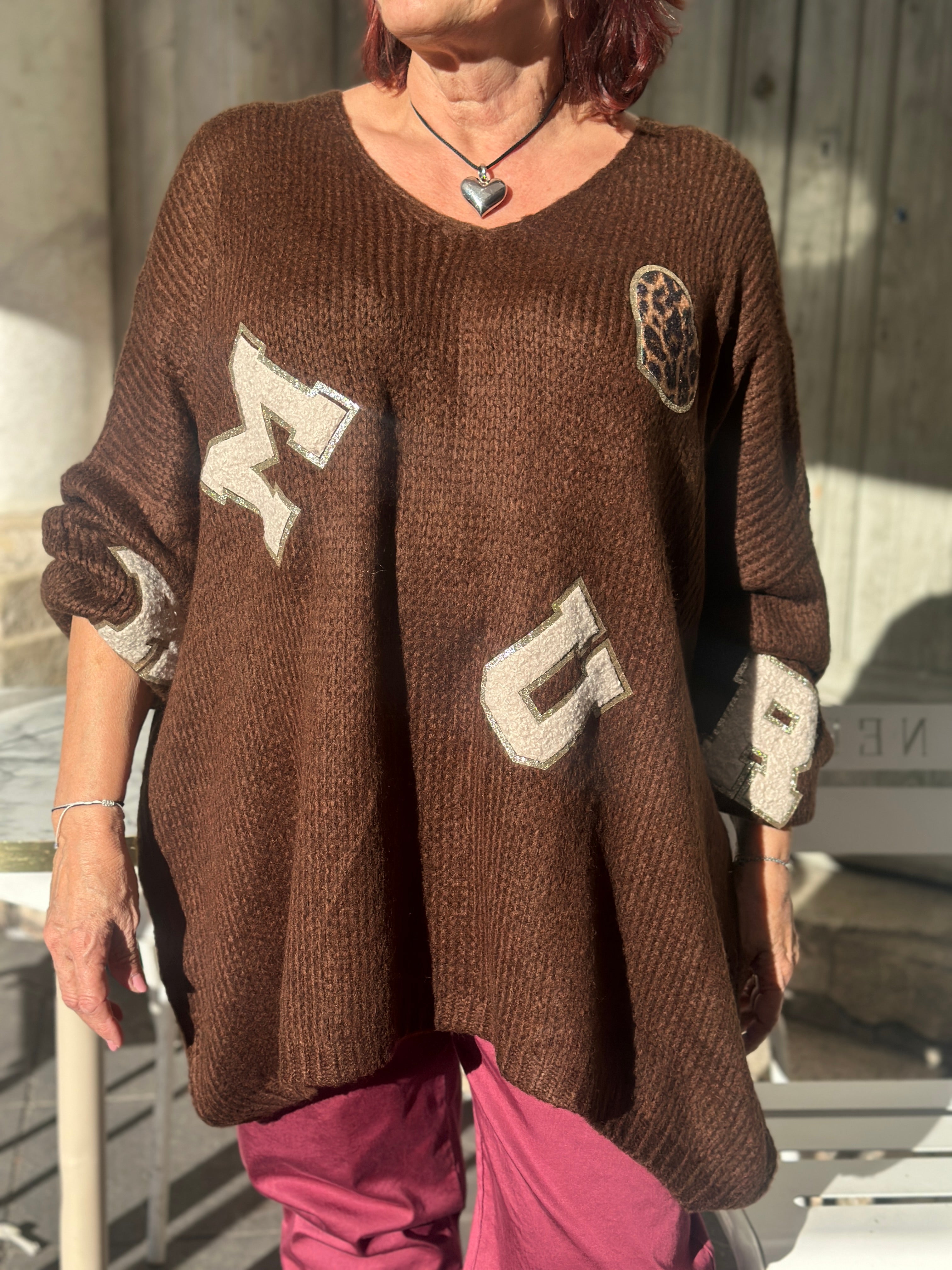 Pull chocolat FABIE