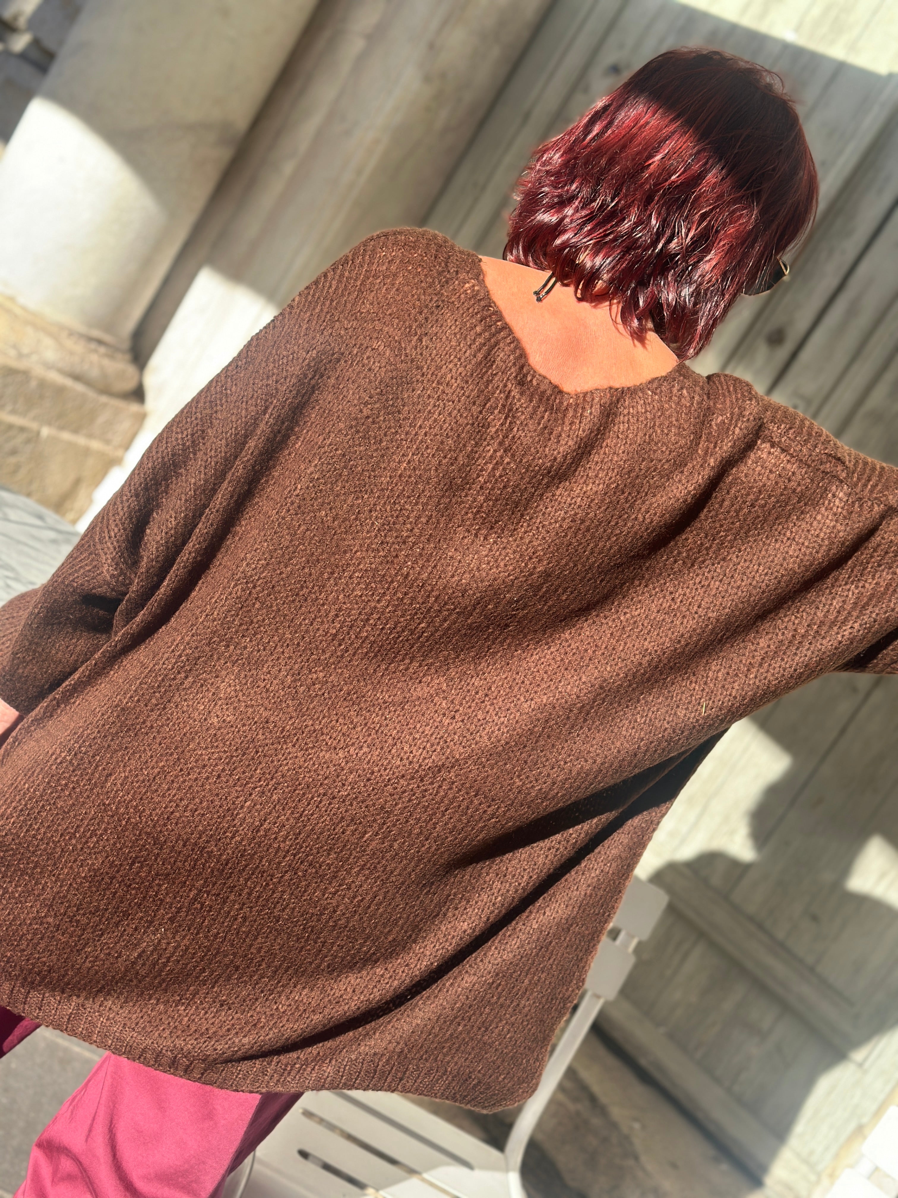 Pull chocolat FABIE