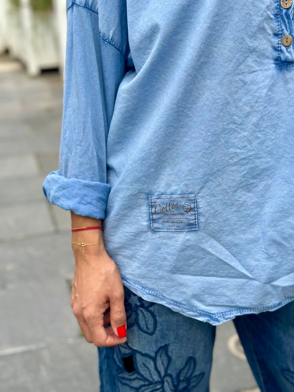 Blouse bleu ELOA