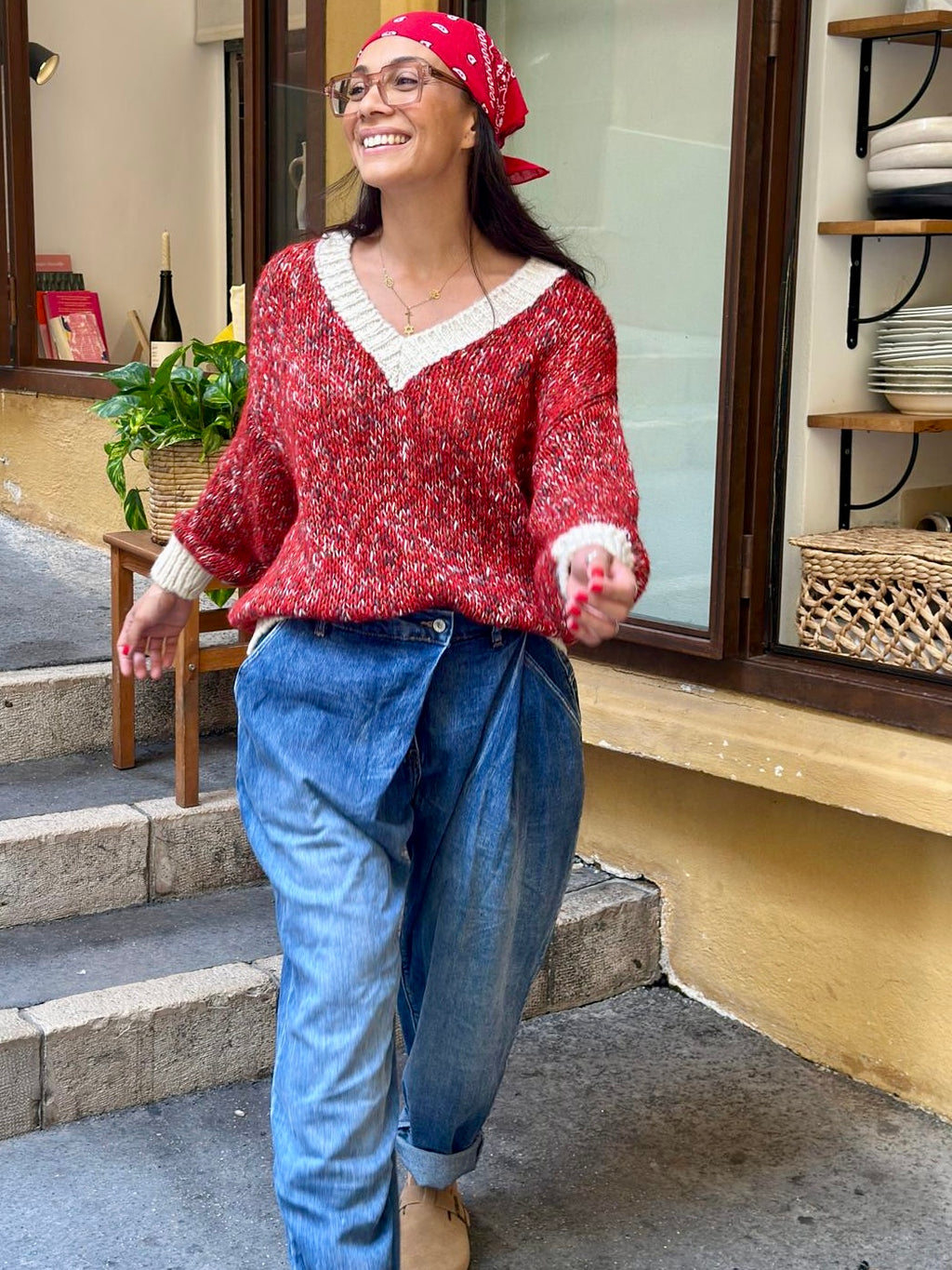 Pull rouge SHAYNA