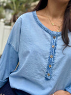 Blouse bleu ELOA