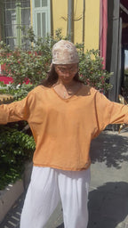 Blouse brique TALYS