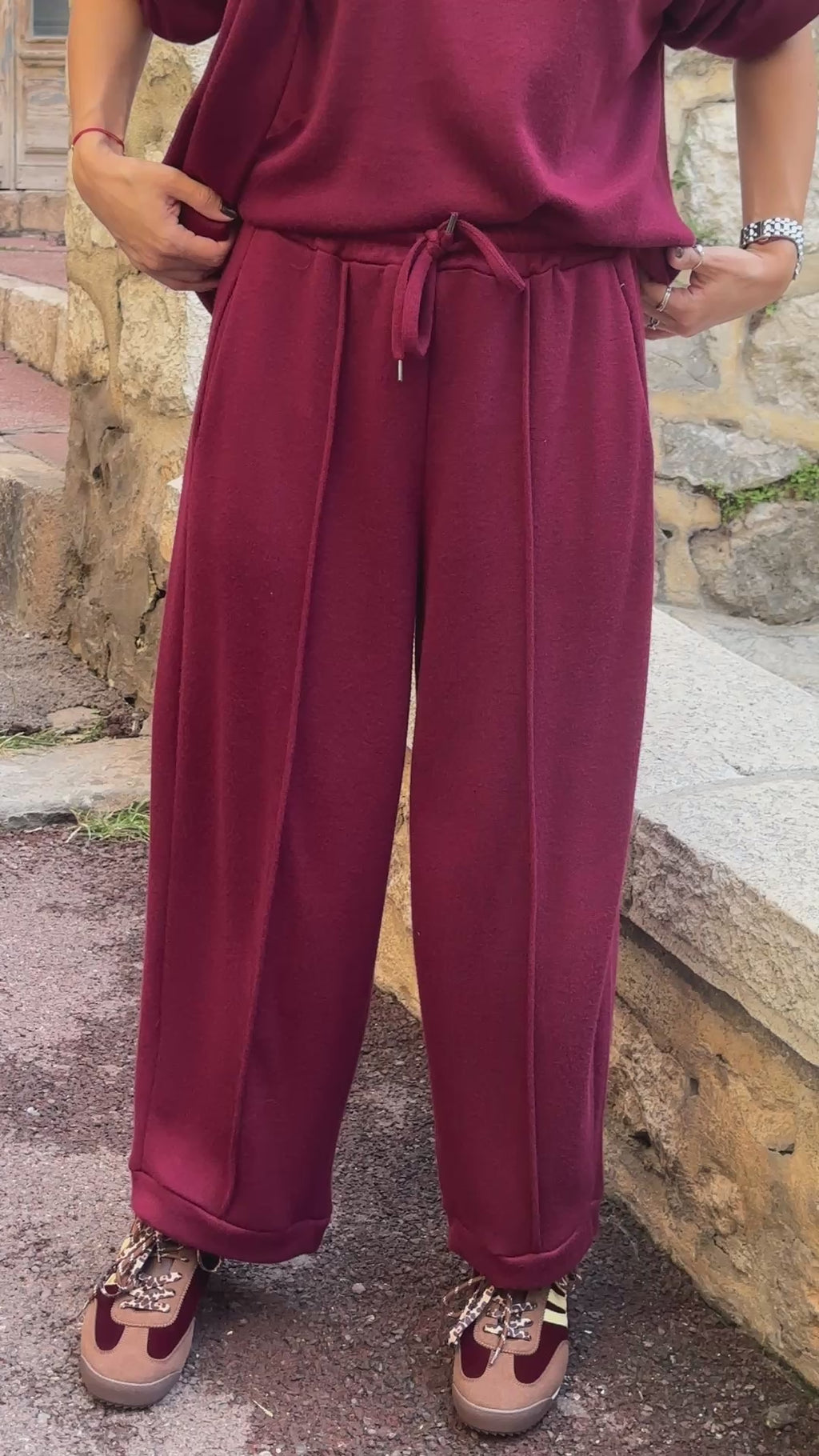 Pantalon bordeaux NAYA