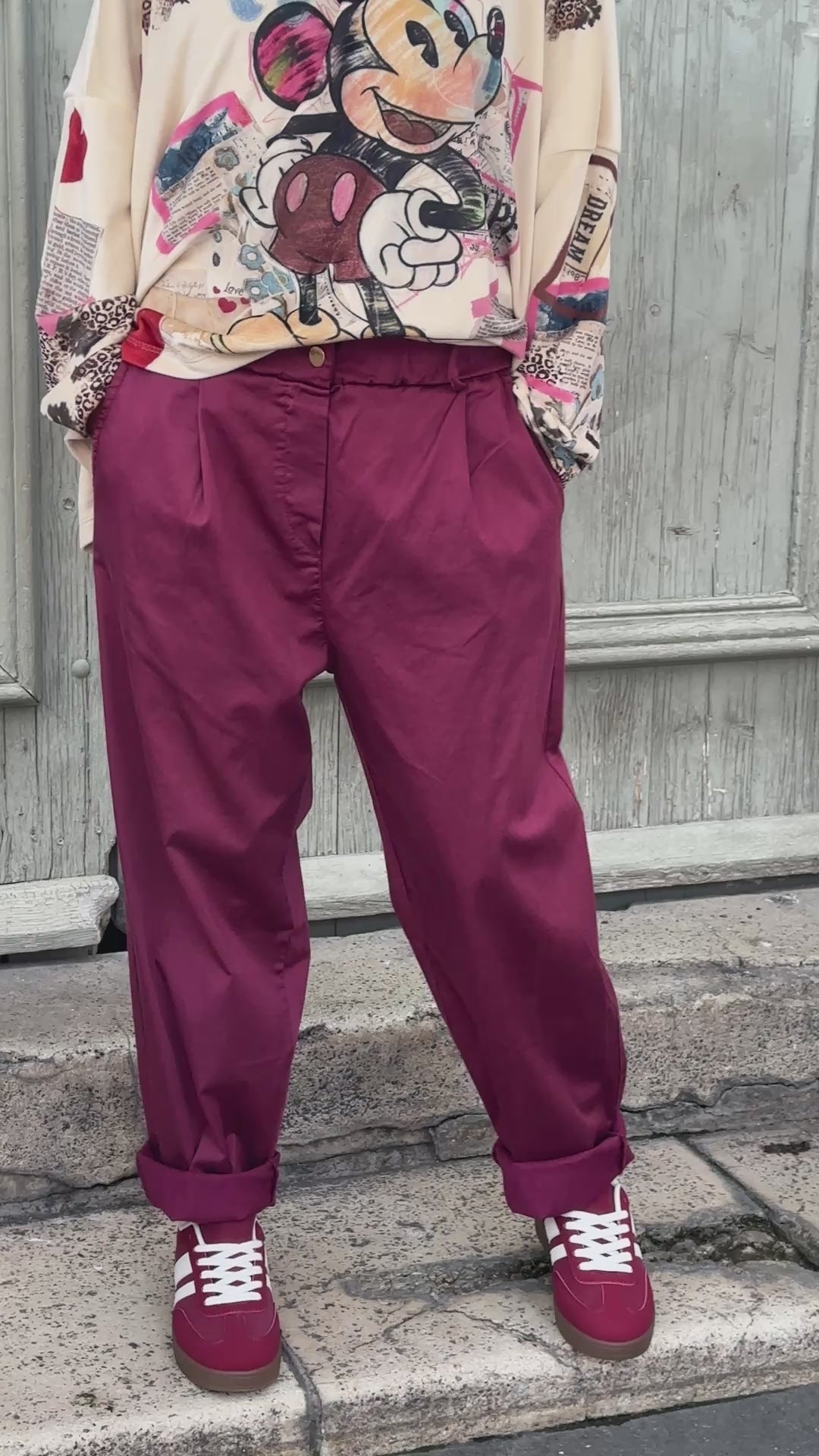 Pantalon bordeaux ALEXIA
