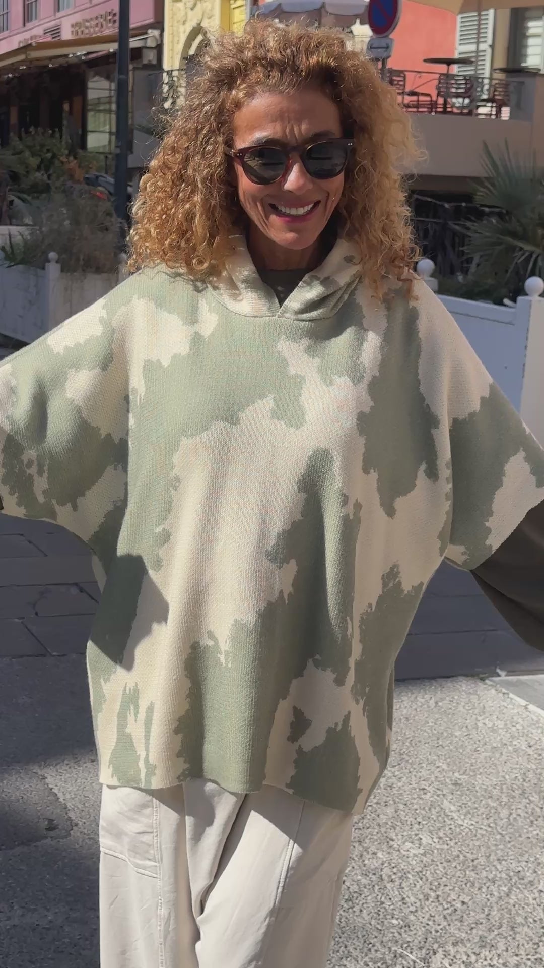 Pull sans manche kaki MILITAIRE