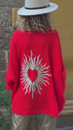 Pull rouge SUN