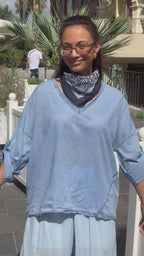 Blouse bleu TALYS