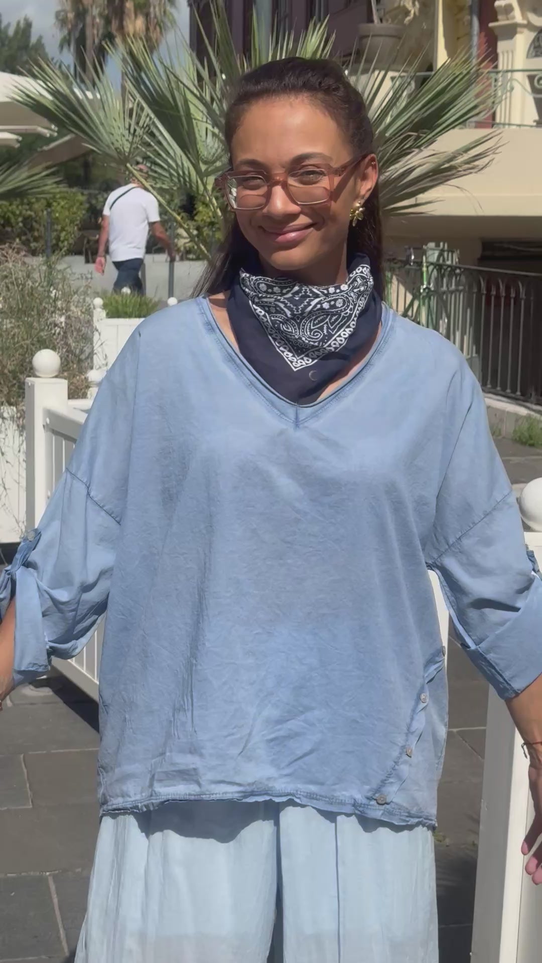 Blouse bleu TALYS
