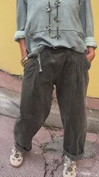 Pantalon velours kaki GIGI