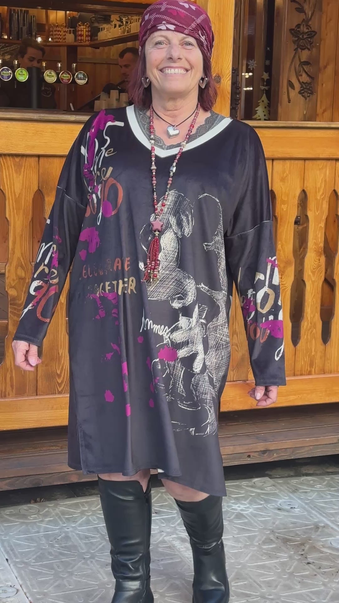 Robe velours MICKEY KISS