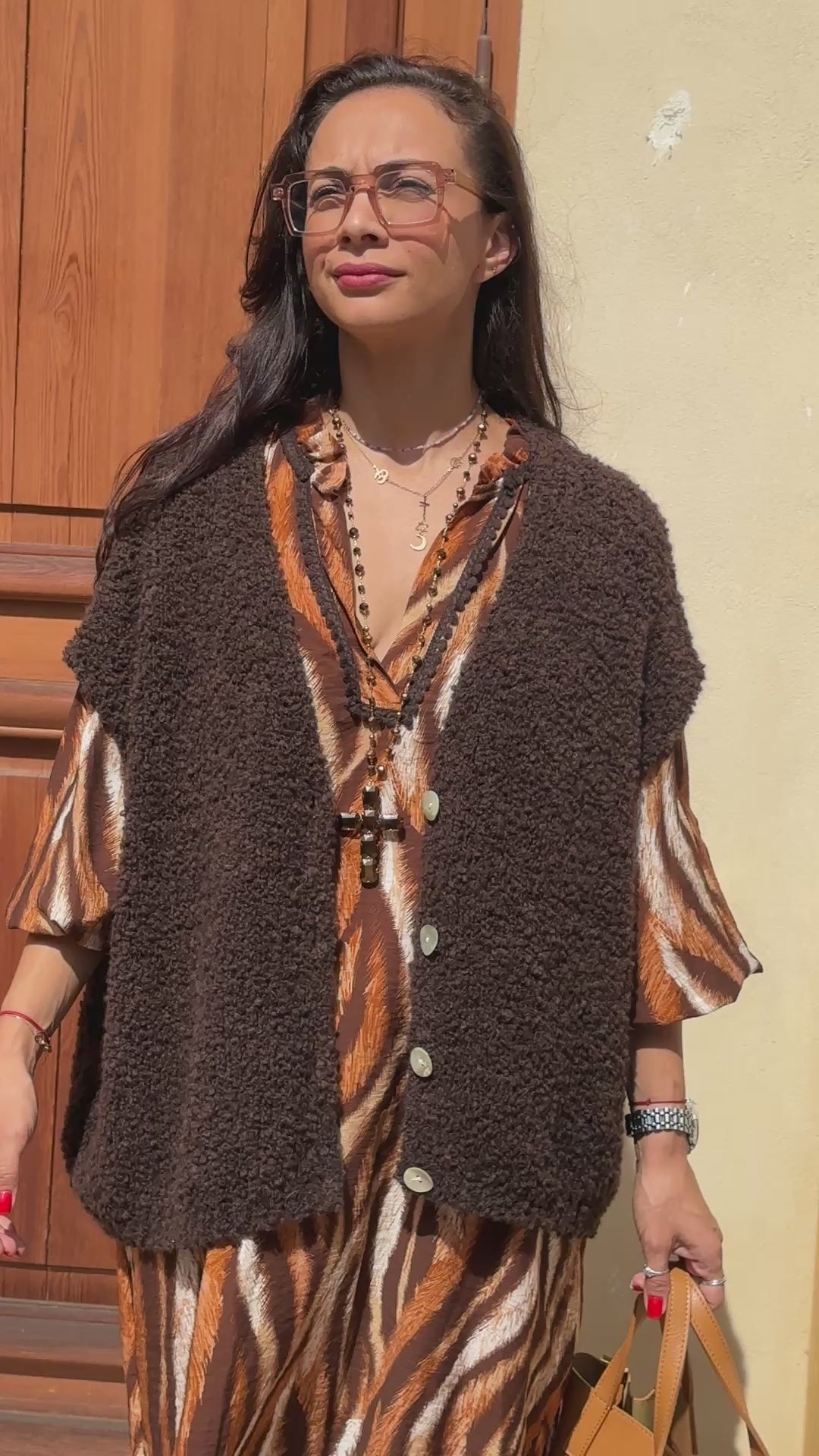 Gilet sans manche choco VALERIA
