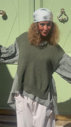 Pull sans manche kaki VIVIA