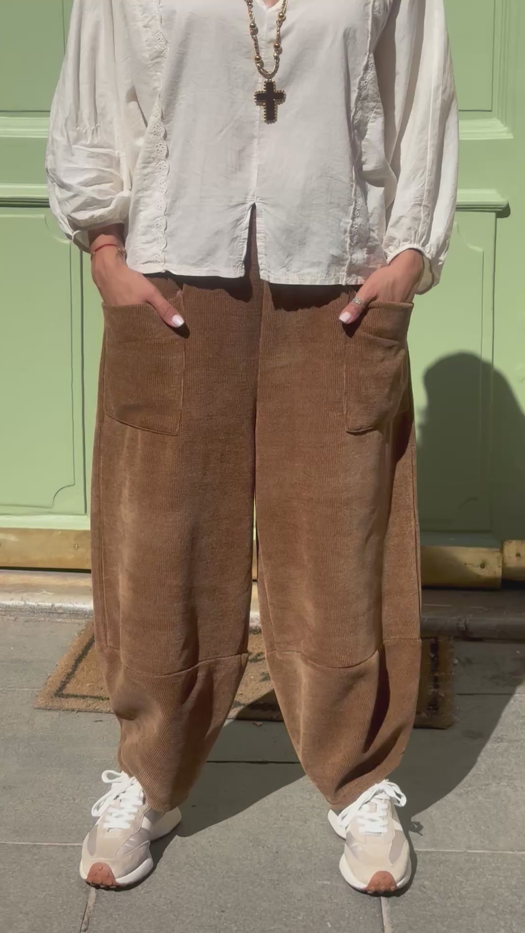 Pantalon velours camel NINO