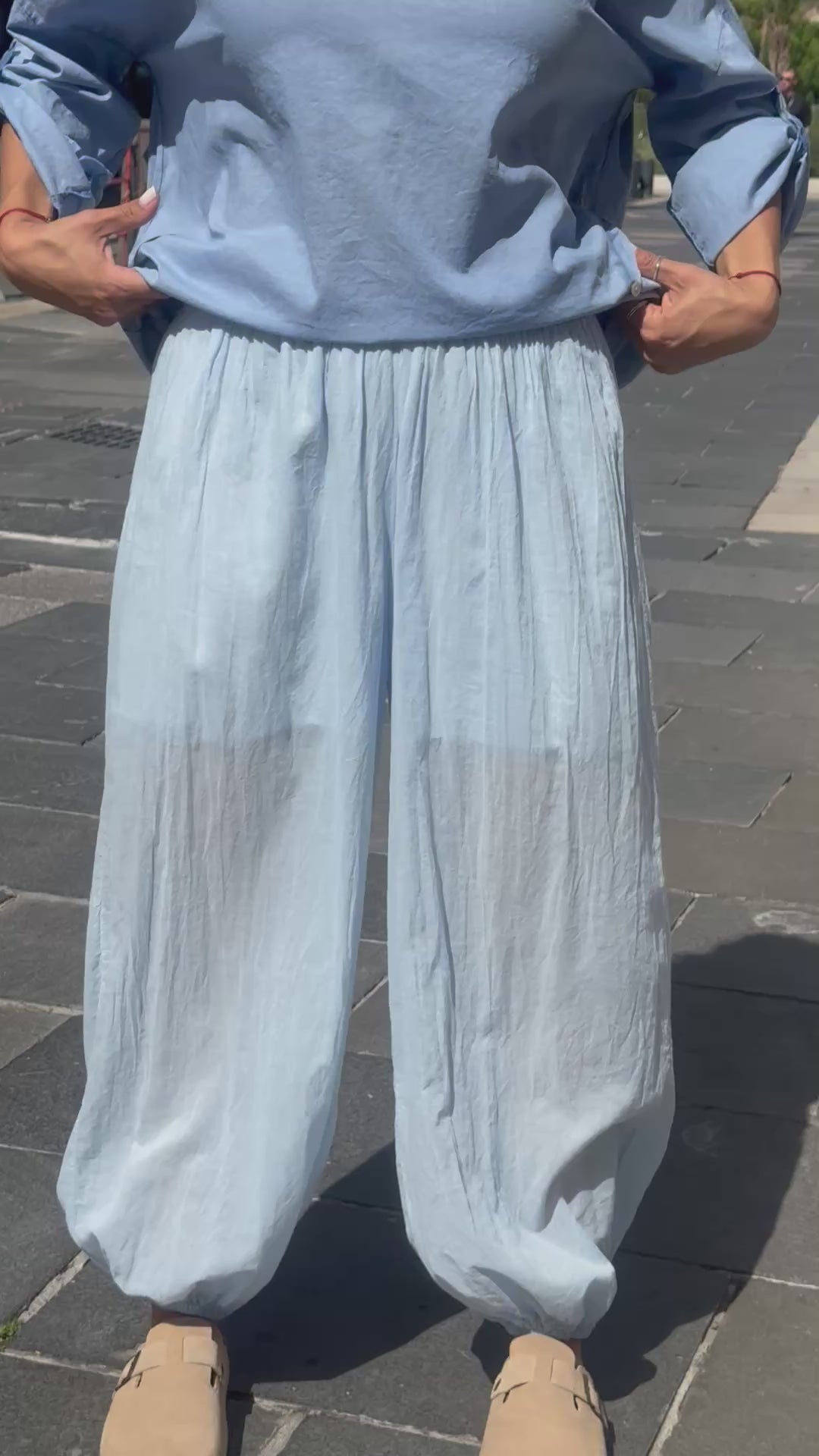 Pantalon bleu CAMILLA
