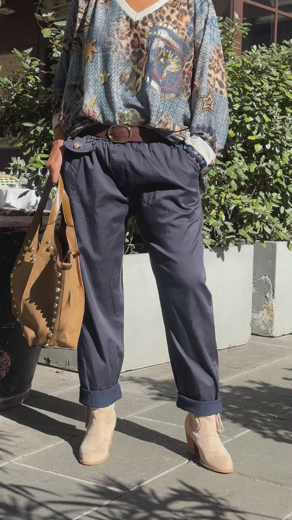 Pantalon bleu marine SENNA