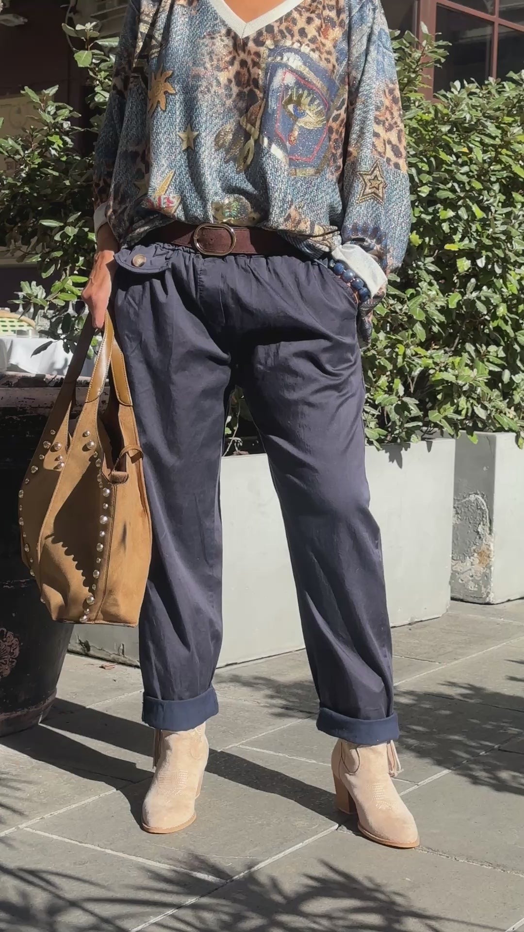Pantalon bleu marine SENNA