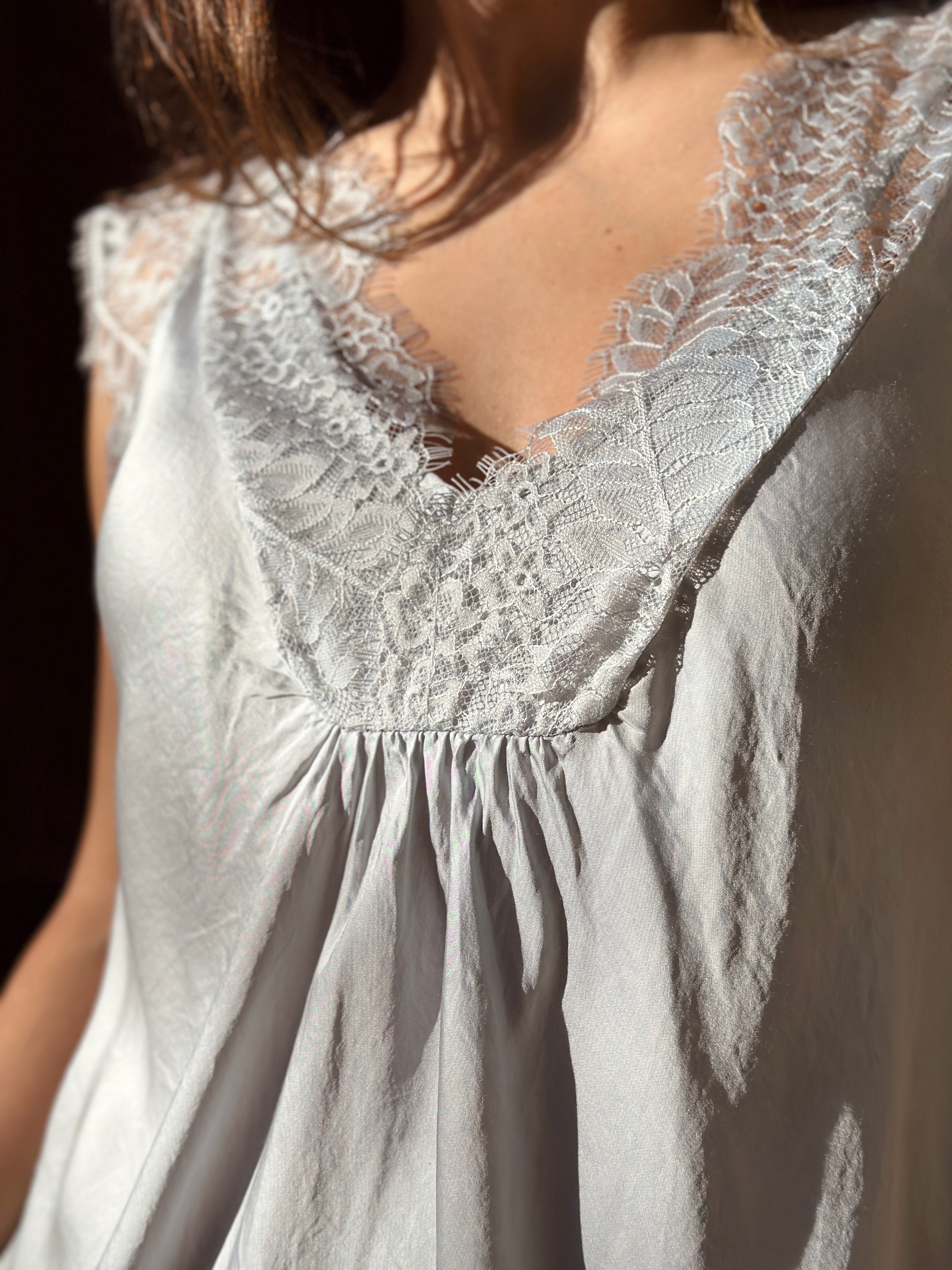 Top gris souris LAURINE