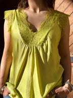 Top vert anis LAURINE