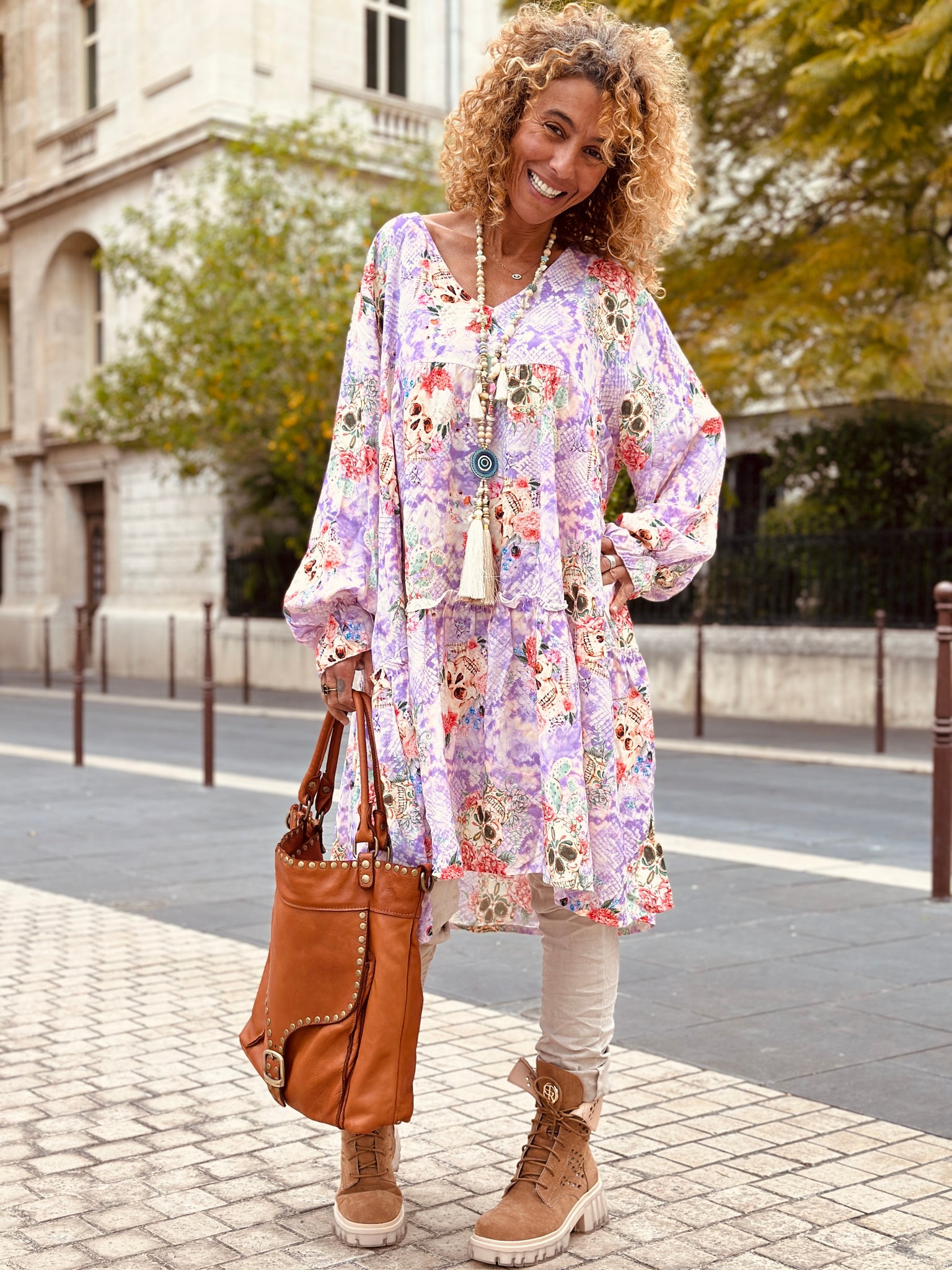 Robe lilas ZILIA