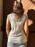 Top gris souris LAURINE