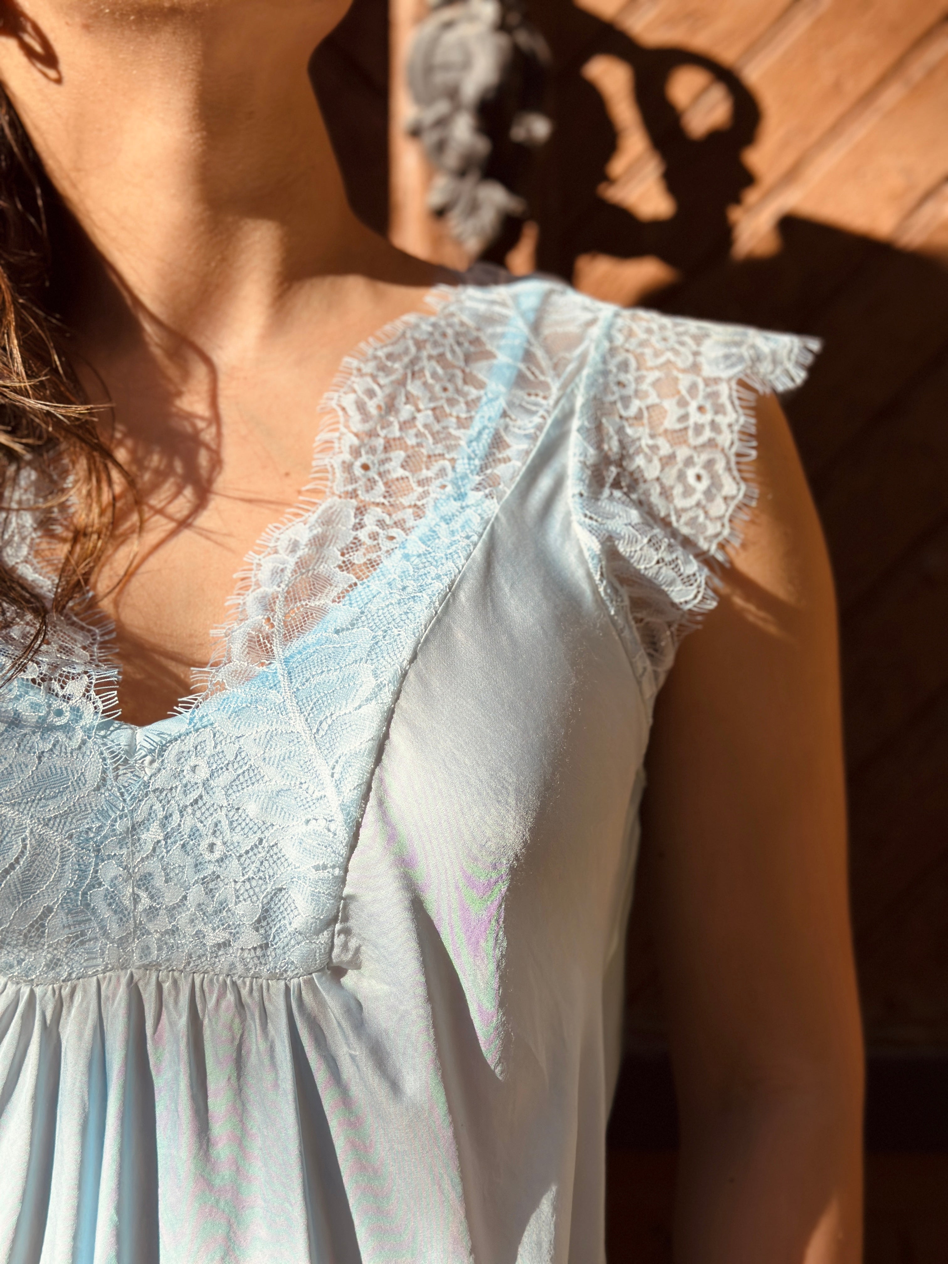Top bleu ciel LAURINE