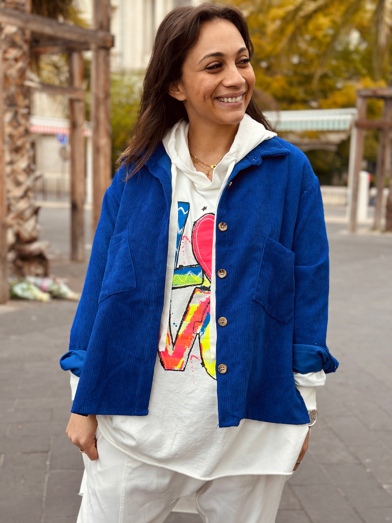 Surchemise bleu YAELLE